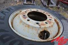 (4) Tires on Rims, 11R22.5 (poor)