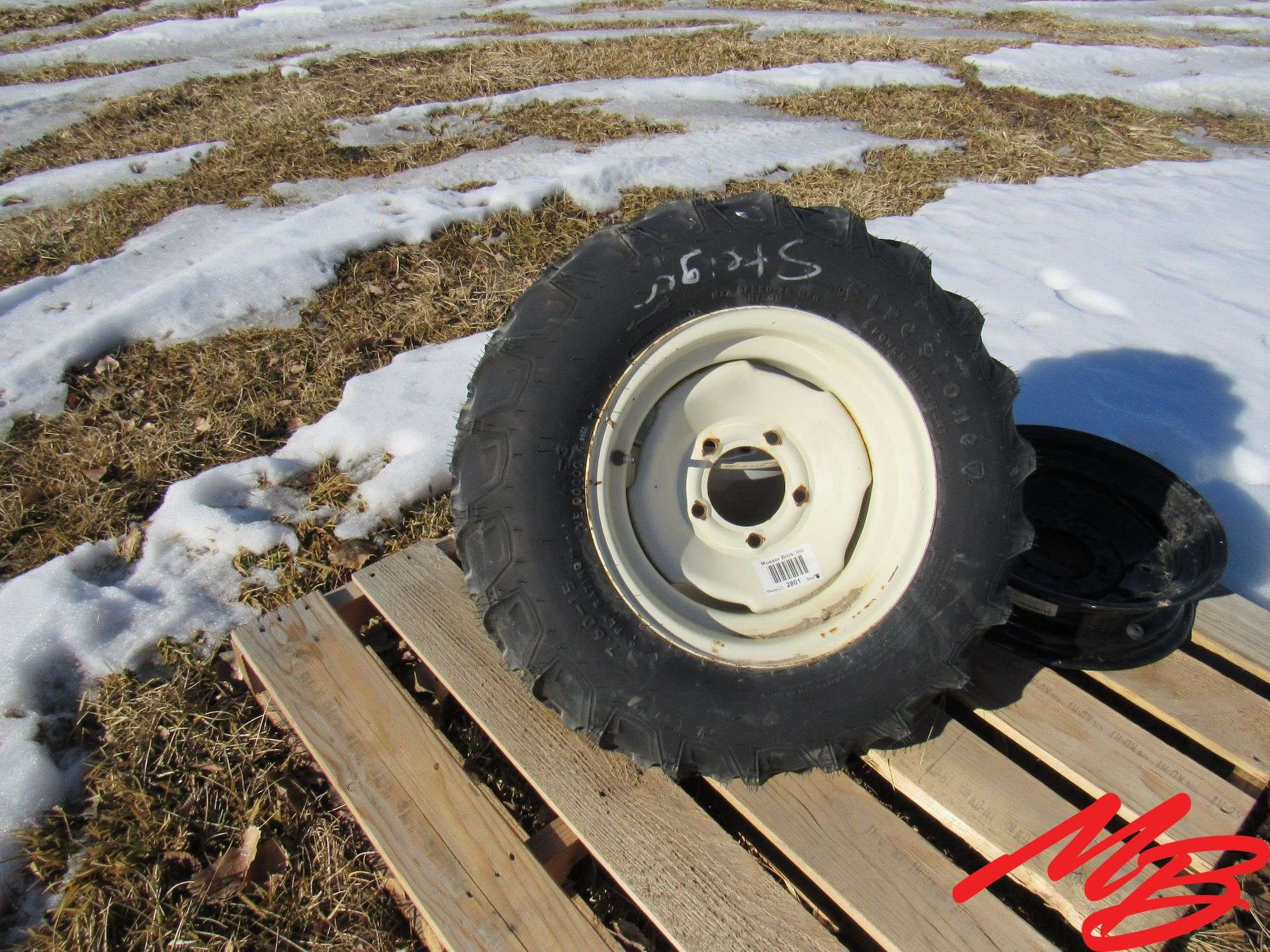 (3) Rims & (1) Tire & Rim 7.50-15, Artsway Defoliator