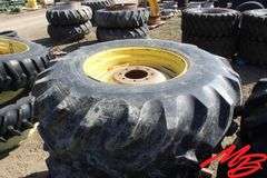 (6) Pivot Tires & Wheels 16.9-24, 8 hole, (vg)