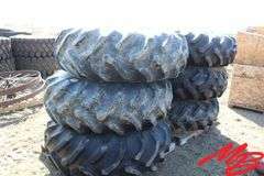 (6) Pivot Tires & Wheels 16.9-24, 8 hole, (vg)