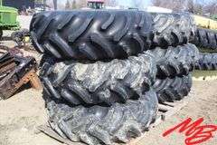 (6) Pivot Tires & Wheels 16.9-24, 8 hole, (vg)