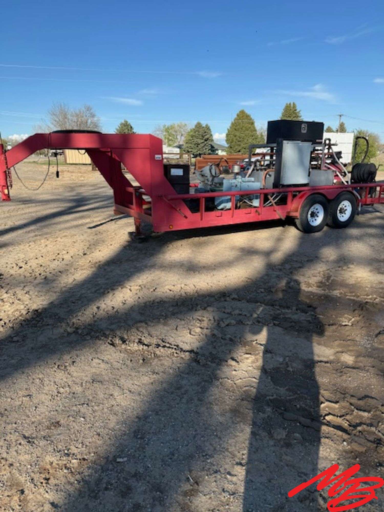 1998 Diamond 20'x 6'10" Gooseneck Flatbed Trailer