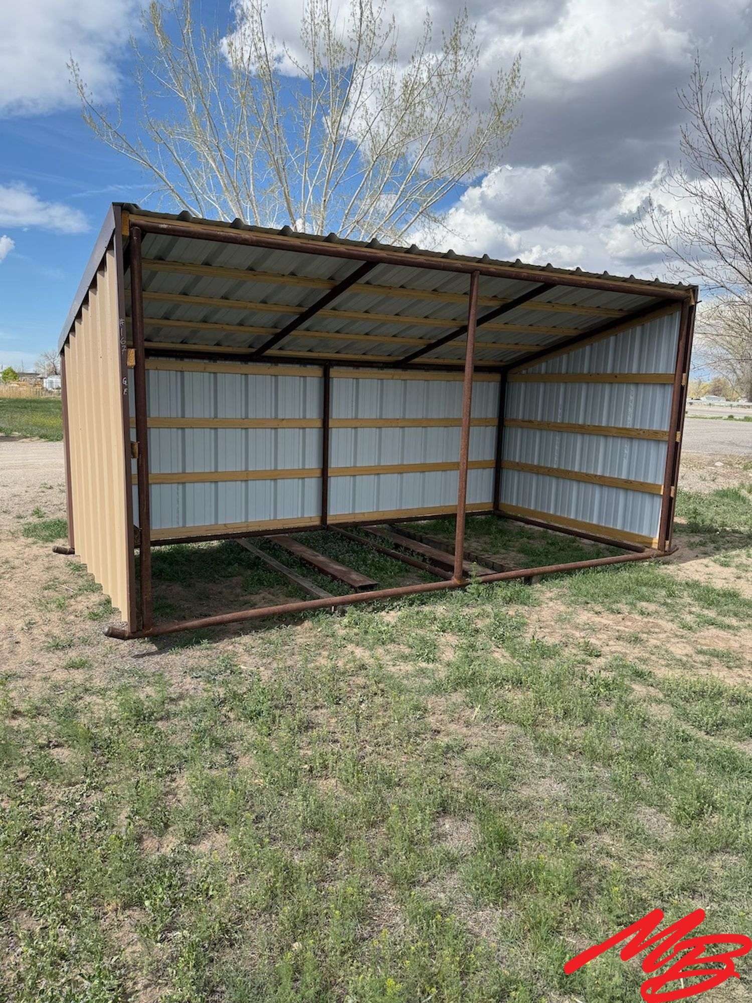 New Portable Livestock Shelter on Skids, 16'x8'