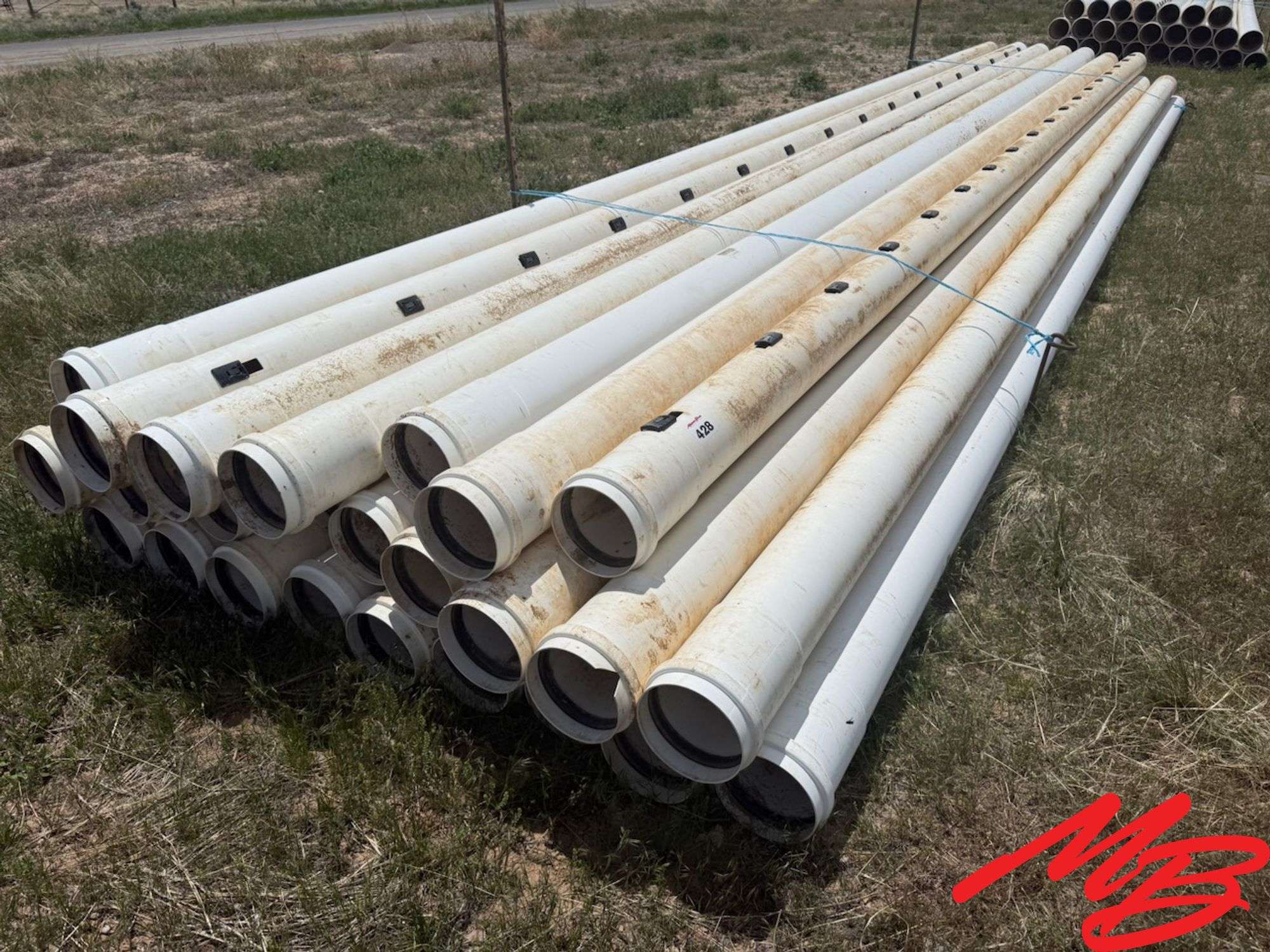 (25) Joints of 8” Irrigation Pipe, 20” Spacing