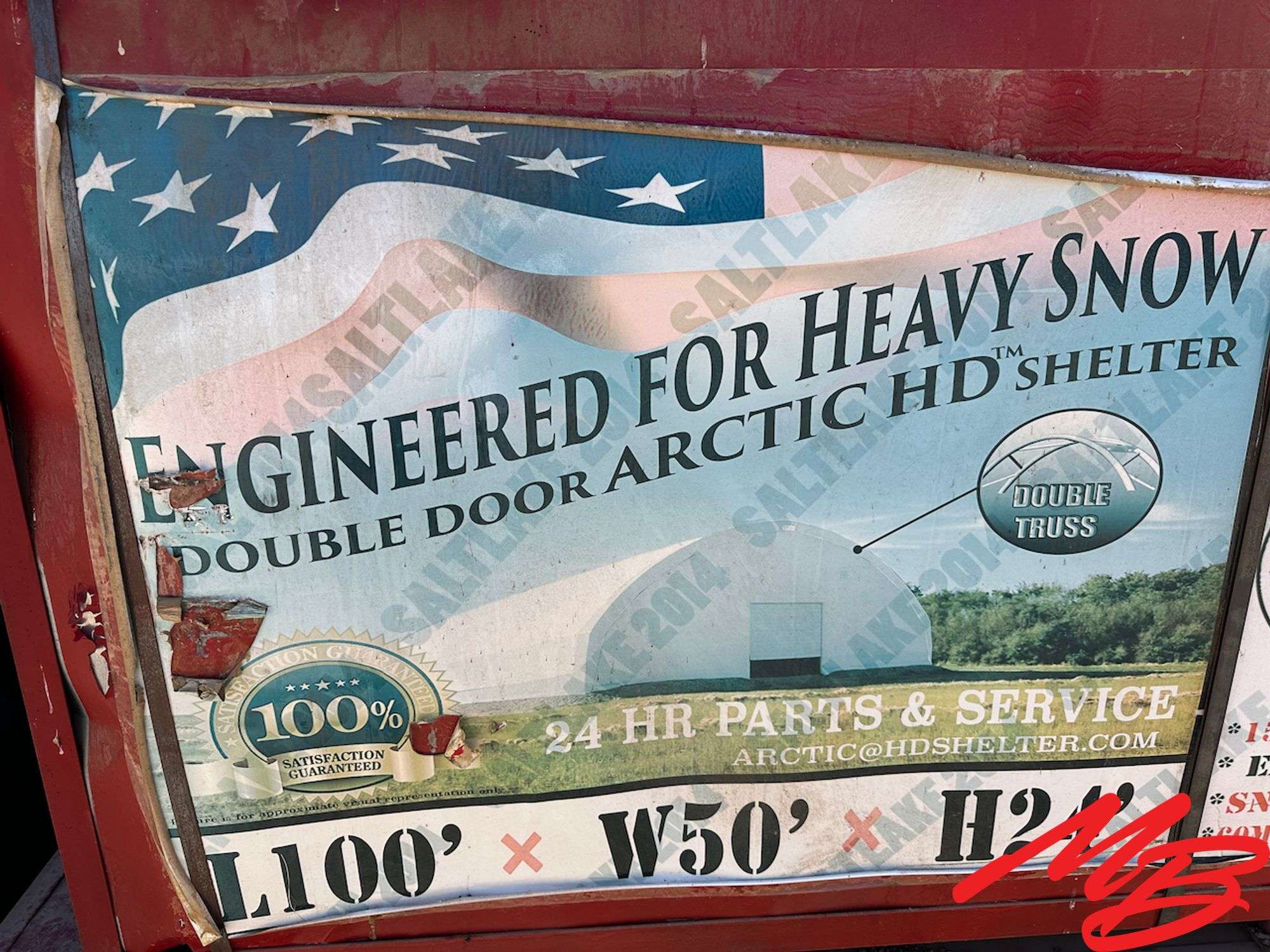 Brand New Never Opened Arctic HD Shelter 100’Lx50’Wx24’H