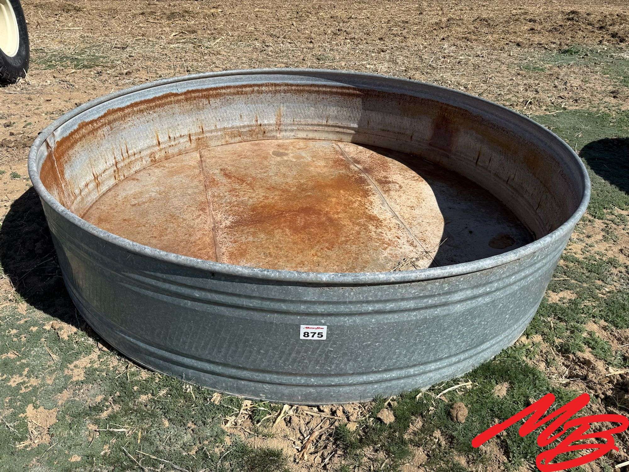 Galvanized Water Tank, 9-1/2’ Wide x2’ Deep