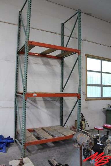 Pallet Racking, (2) Uprights 13'7"x42", (6) Horizontals 5'