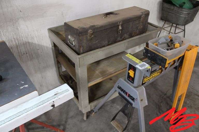 Rockwell JawHorse w/Plastic Rolling Cart & Toolbox