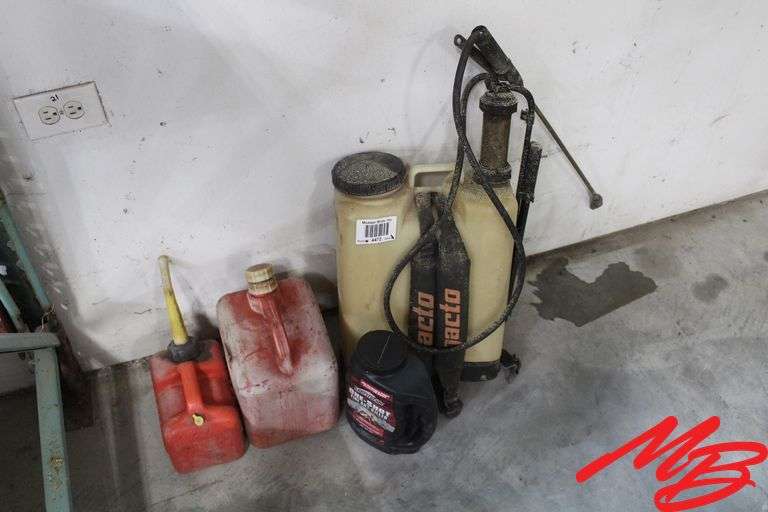 Backpack Sprayer & (2) Gas Cans