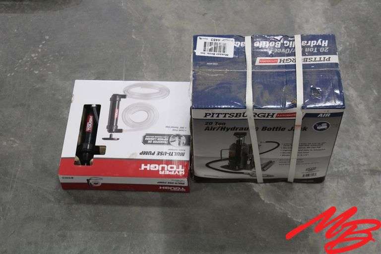 Pittsburgh 20-Ton Air/Hydraulic Bottle Jack, Multi-Use Pump (NIB)