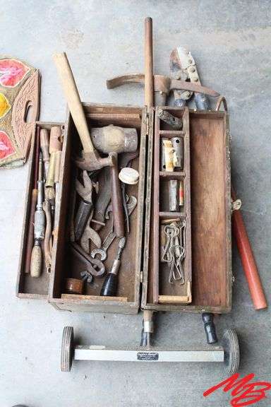 Misc Hand Tools, Wood Antique Toolbox