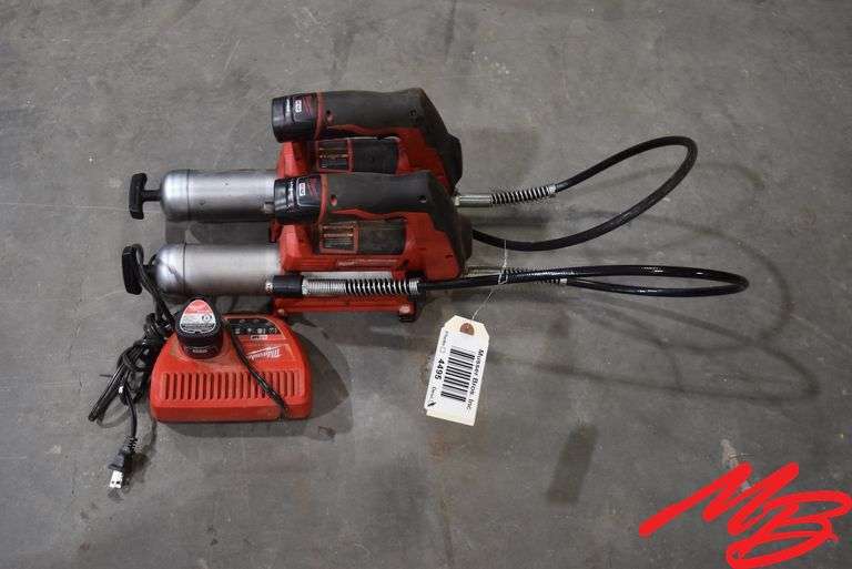 (2) Milwaukee 12v Grease Guns w/Charger