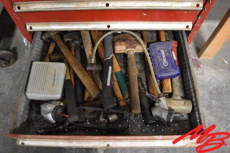 Rolling Tool Chest 28.5"x28"x46" w/Assorted Tools