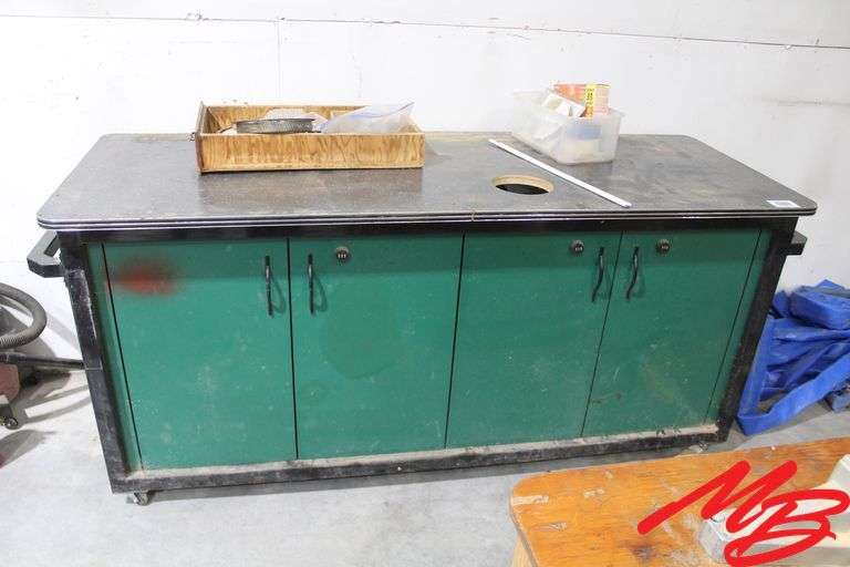 Rolling Cabinet, 79"x29"x36", Locking Doors