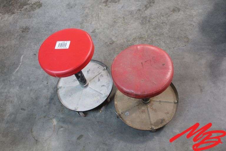 (2) Shop Stools on Rollers