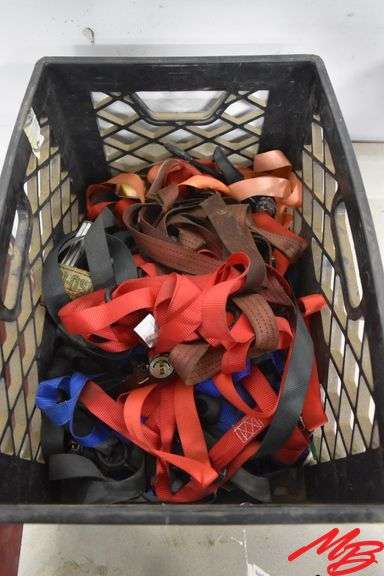 Basket w/Assorted Ratchet Straps