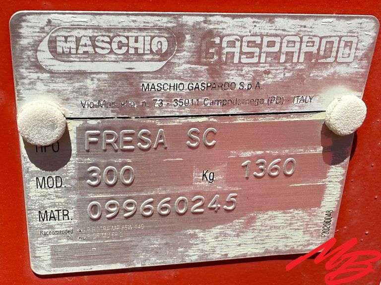 10' Maschio Mod. 300 Rotary Tiller