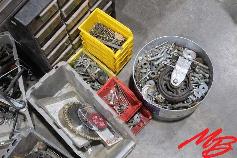 Assorted Hardware w/Bins