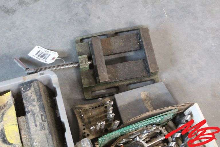 Assorted Drill Bits w/Machine Vise