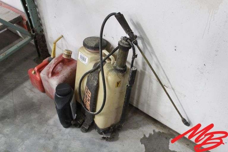 Backpack Sprayer & (2) Gas Cans