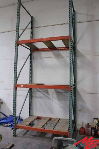 Pallet Racking, (2) Uprights 13'7"x42", (6) Horizontals 5'