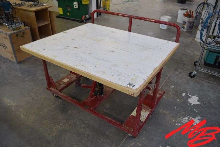 Hafele Adjustable Rolling Table, 50"x42"