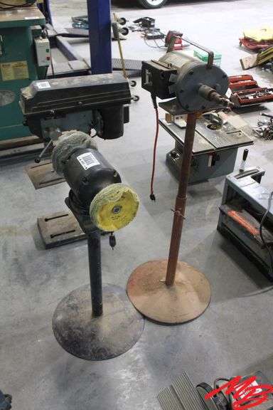 Bench Buffer On Stand & Motor On Stand