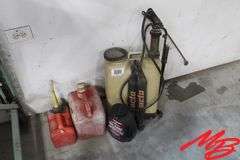 Backpack Sprayer & (2) Gas Cans