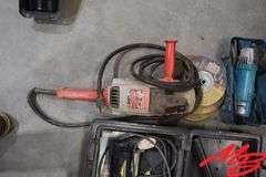 4" Makita Grinder, 9" Milwaukee Grinder, Quik Drive Screw Gun