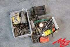 Assorted Drill Bits w/Machine Vise