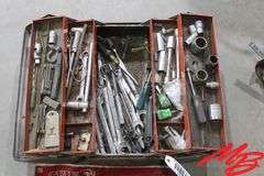 Toolbox w/Tools, Grip 11pc SAE Wrench Set 3/8"-15/16"