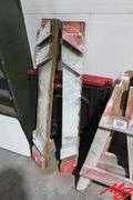 (2) Wooden Saw Horses, (2) Plastic Saw Horses