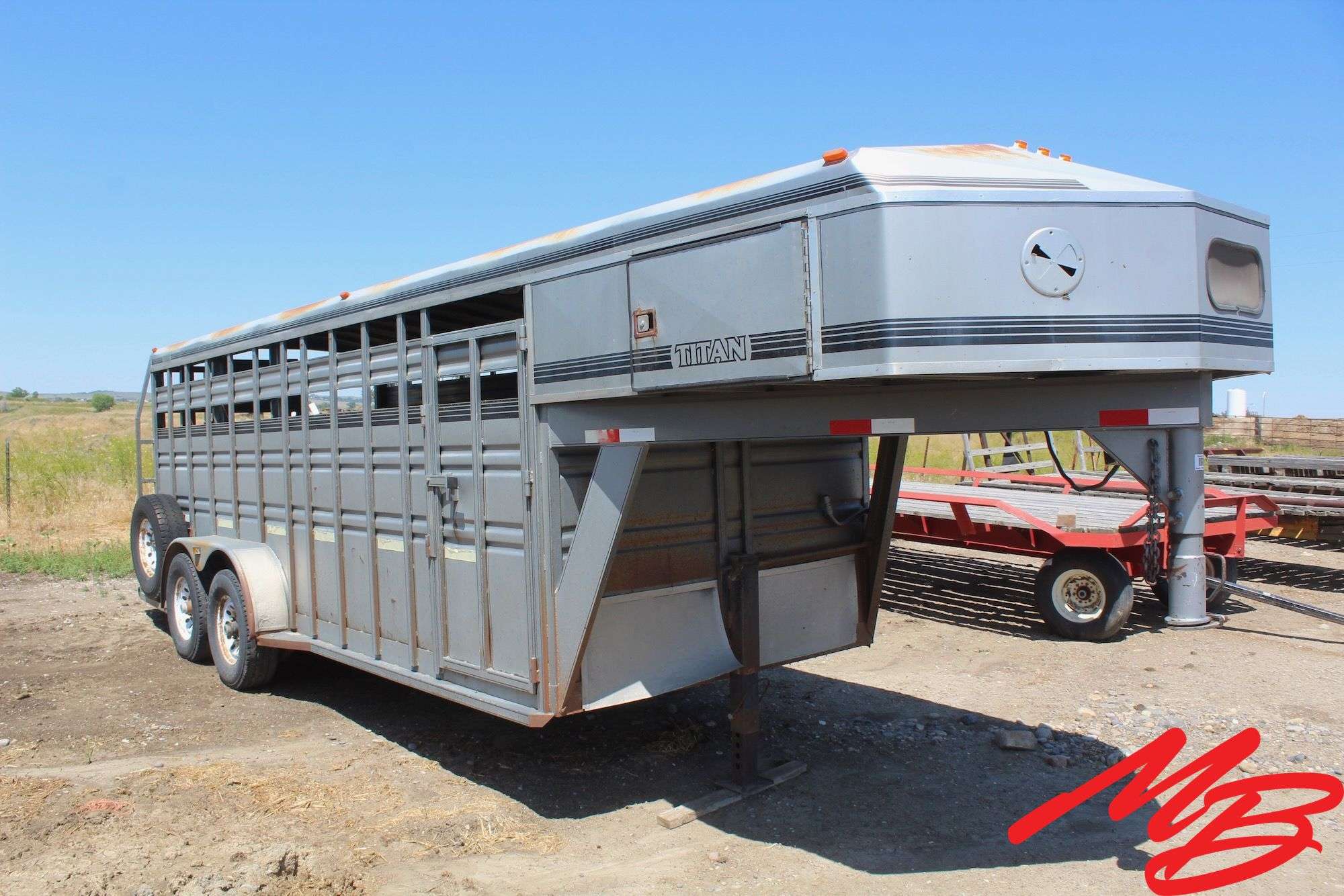 1995  Titan  1R1708 Gooseneck  Stock Trailer  18'x 94"