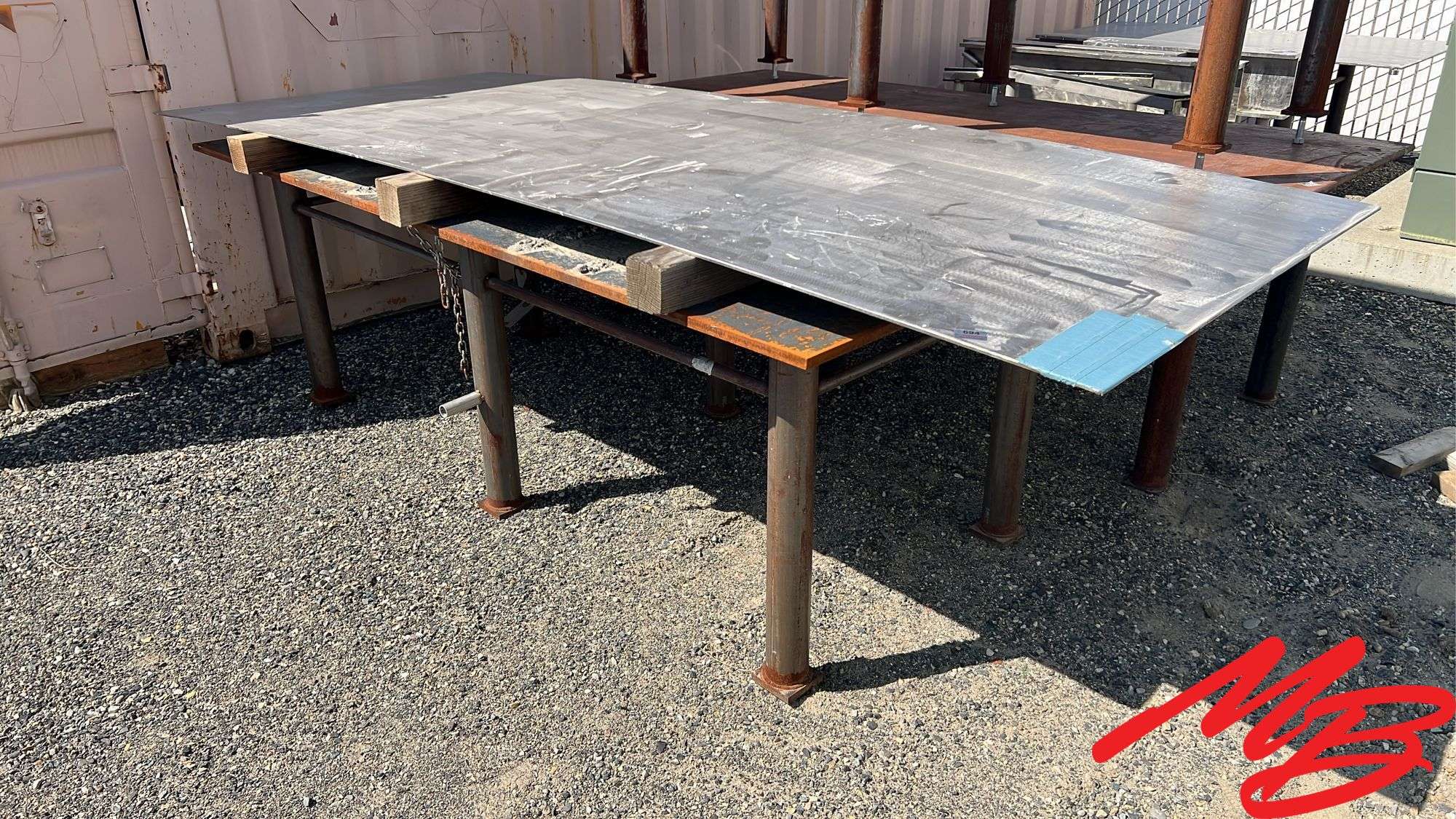 Metal Plate on Metal Table