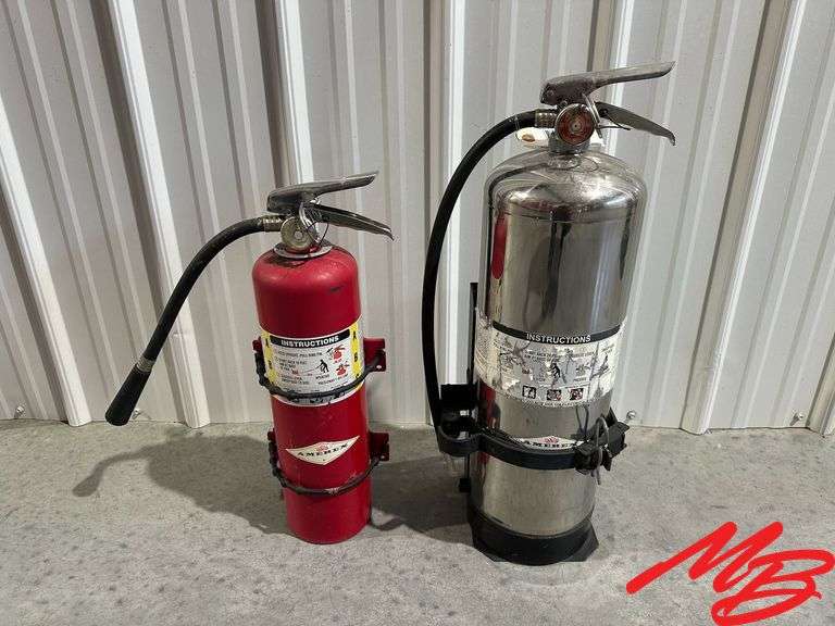 (2) Fire Extinguishers & Mounting Brackets