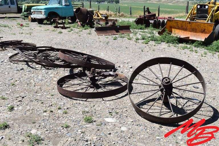 (5) Asst Antique Steel Wheels