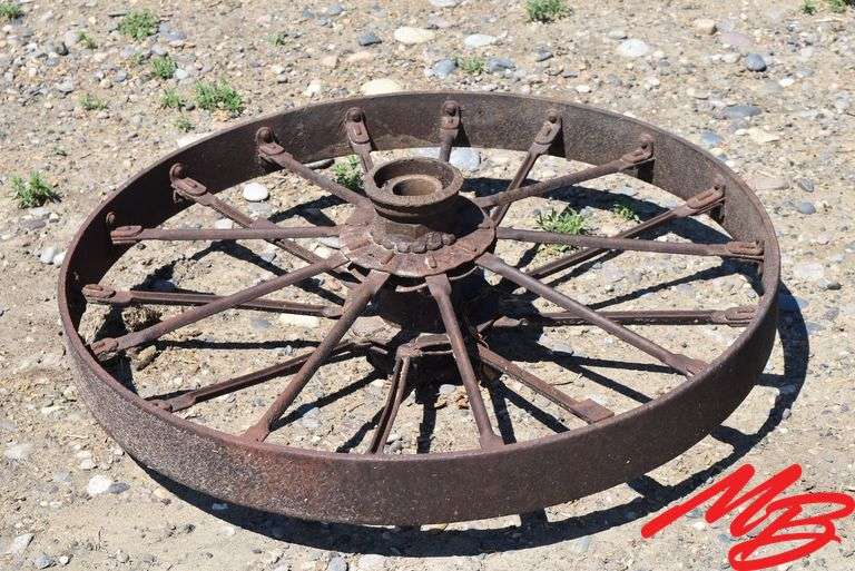 (4) Asst Antique Steel Wheels