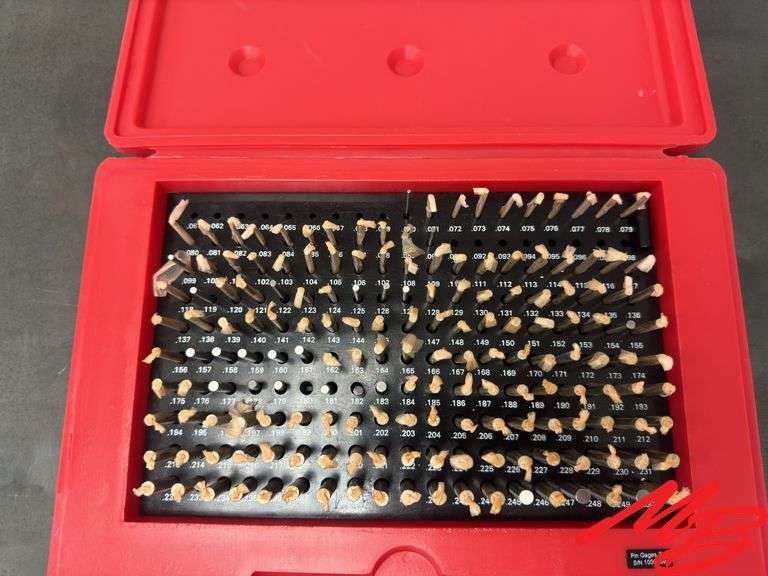 Starrett Precision Pin Gauge & Table