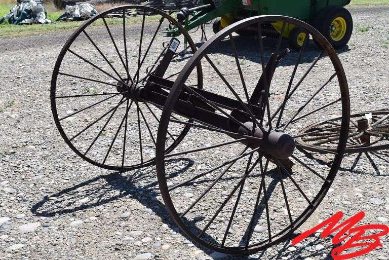 Antique Steel Wheel Running Gear w/48" Wheels