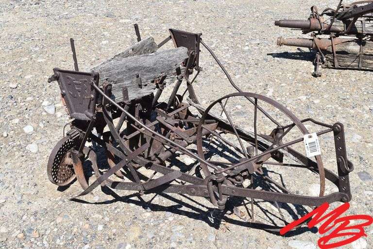 Antique Van Brunt Horse Drawn Grain Drill