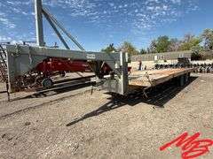 1987 Walton 27' Gooseneck Flatbed Tilt Trailer