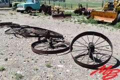 (5) Asst Antique Steel Wheels