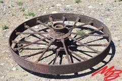 (4) Asst Antique Steel Wheels