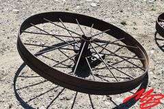 (4) Asst Antique Steel Wheels