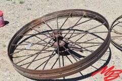 (4) Asst Antique Steel Wheels