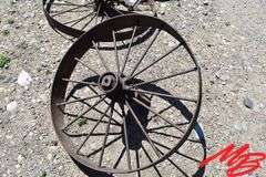 (5) Asst Antique Steel Wheels