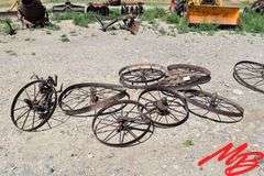 (8) Asst Antique Steel Wheels