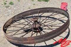 (4) Asst Antique Steel Wheels
