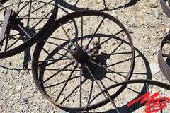 (8) Asst Antique Steel Wheels