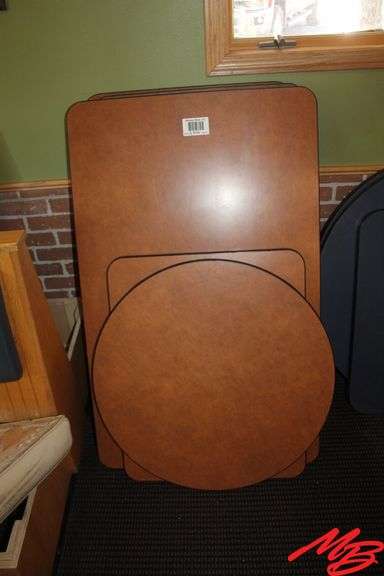 5 Table Tops: 3-48x30; 1-30x24; 1-30" round